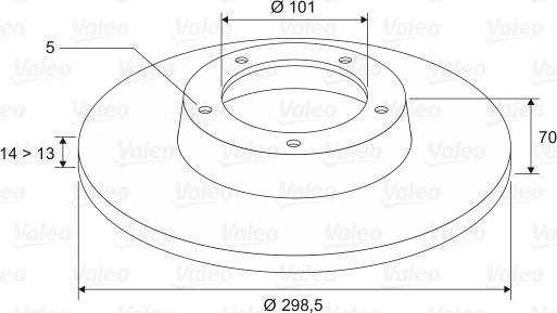 Valeo 186283 - Гальмівний диск autozip.com.ua