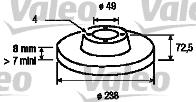 Valeo 186231 - Гальмівний диск autozip.com.ua