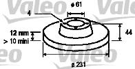 Valeo 186232 - Гальмівний диск autozip.com.ua