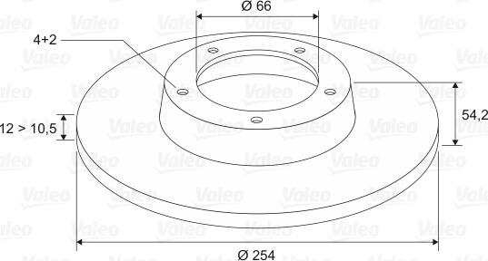 VALEO 186225 - Гальмівний диск autozip.com.ua