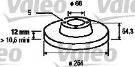 Valeo 186223 - Гальмівний диск autozip.com.ua