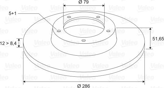 Valeo 186274 - Гальмівний диск autozip.com.ua