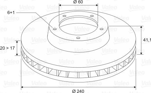 Valeo 186790 - Гальмівний диск autozip.com.ua