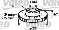 Valeo 186750 - Гальмівний диск autozip.com.ua