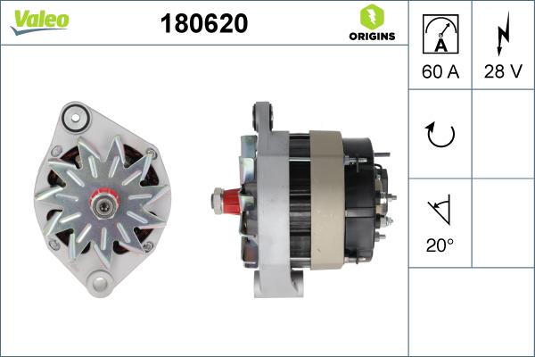 VALEO 180620 - Генератор autozip.com.ua