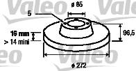 Valeo 187045 - Гальмівний диск autozip.com.ua