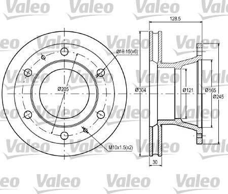 Valeo 187059 - Гальмівний диск autozip.com.ua