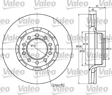 Valeo 187024 - Гальмівний диск autozip.com.ua