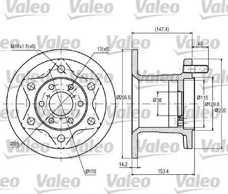 Valeo 187028 - Гальмівний диск autozip.com.ua