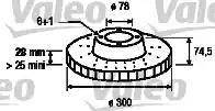 Valeo 187154 - Гальмівний диск autozip.com.ua