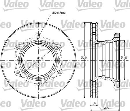 Valeo 187109 - Гальмівний диск autozip.com.ua