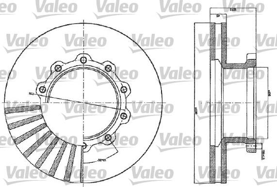 Valeo 187116 - Гальмівний диск autozip.com.ua