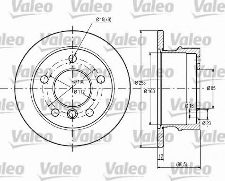 Valeo 187111 - Гальмівний диск autozip.com.ua