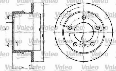 Valeo 187120 - Гальмівний диск autozip.com.ua