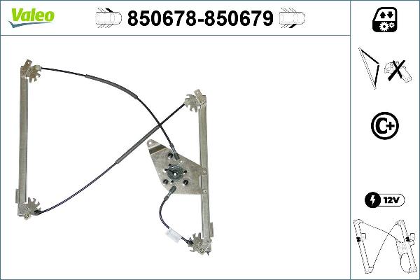 VALEO 850678 - Підйомний пристрій для вікон autozip.com.ua