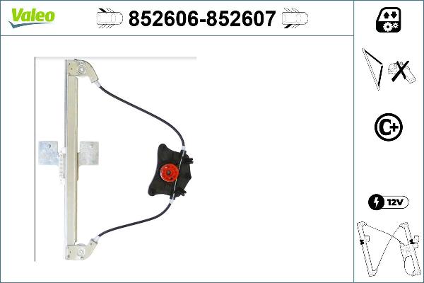 VALEO 852606 - Підйомний пристрій для вікон autozip.com.ua