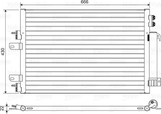 VALEO 814446 - Конденсатор, кондиціонер autozip.com.ua