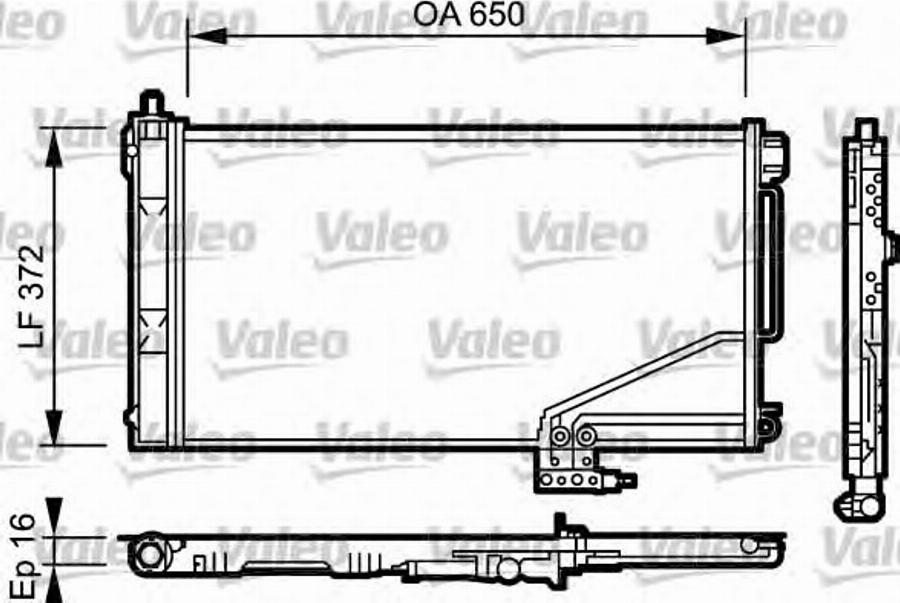 Valeo 814001 - Конденсатор, кондиціонер autozip.com.ua