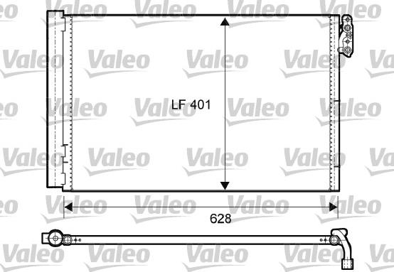 VALEO 814011 - Конденсатор, кондиціонер autozip.com.ua