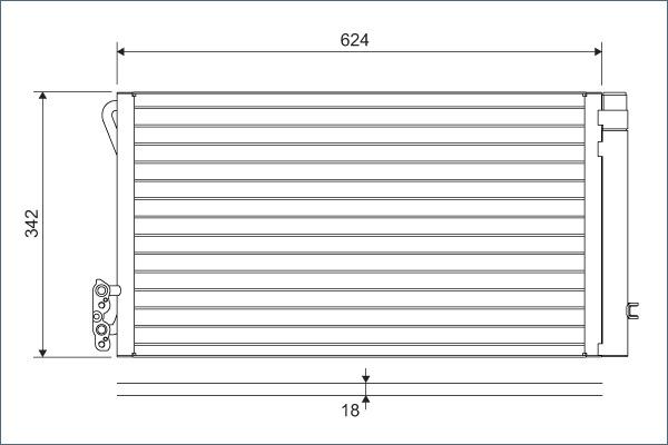 VALEO 814012 - Конденсатор, кондиціонер autozip.com.ua