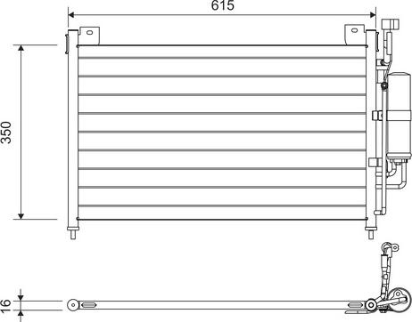 VALEO 814038 - Конденсатор, кондиціонер autozip.com.ua