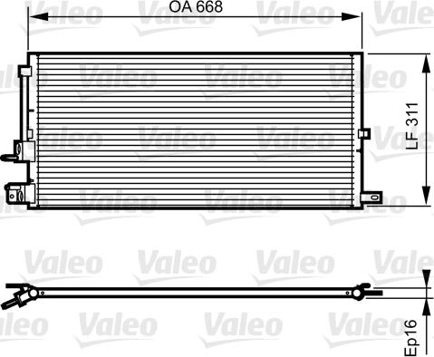 Valeo 814199 - Конденсатор, кондиціонер autozip.com.ua