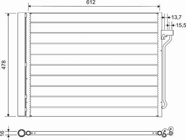 VALEO 814113 - Конденсатор, кондиціонер autozip.com.ua