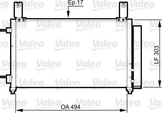 VALEO 814358 - Конденсатор, кондиціонер autozip.com.ua