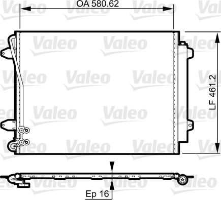 VALEO 814369 - Конденсатор, кондиціонер autozip.com.ua
