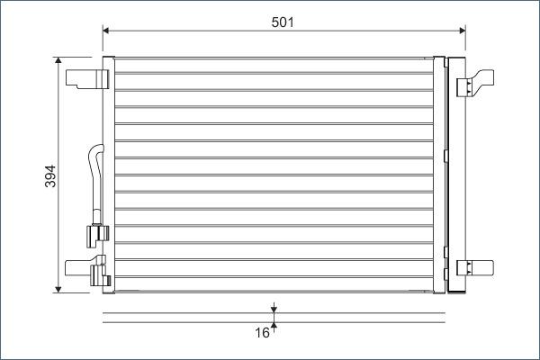 VALEO 814301 - Конденсатор, кондиціонер autozip.com.ua