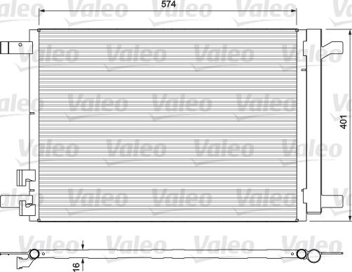 VALEO 814375 - Конденсатор, кондиціонер autozip.com.ua