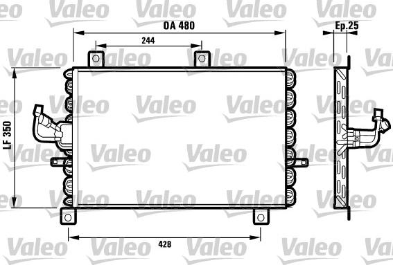 Valeo 816965 - Конденсатор, кондиціонер autozip.com.ua