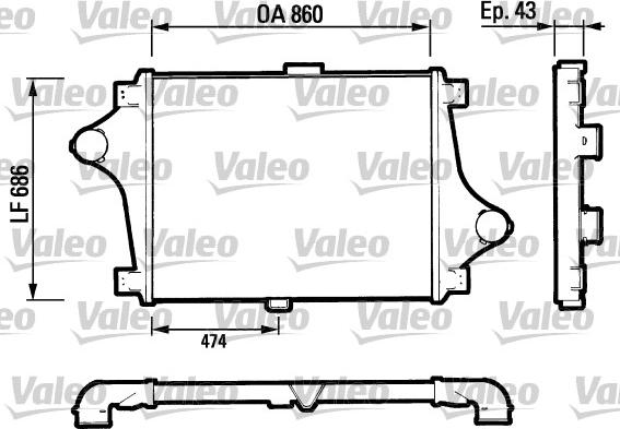 Valeo 816693 - Интеркулер autozip.com.ua