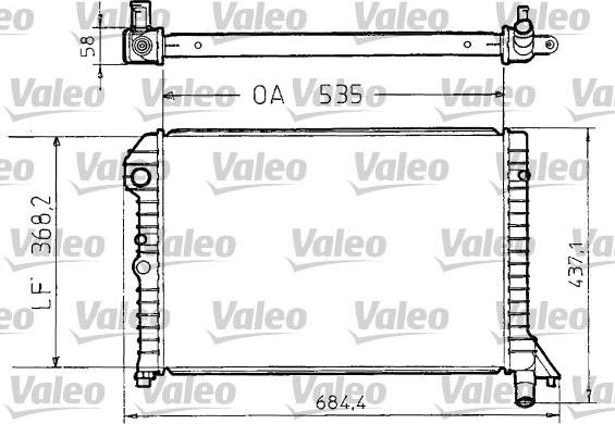 VALEO 810958 - Радіатор, охолодження двигуна autozip.com.ua