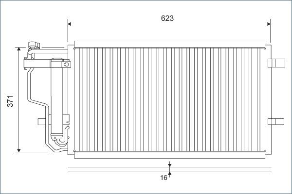 Valeo 810907 - Конденсатор, кондиціонер autozip.com.ua