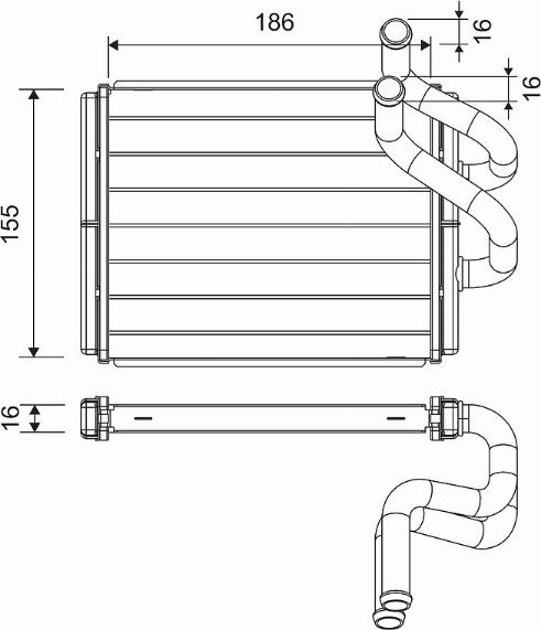 Valeo 811555 - Теплообмінник, опалення салону autozip.com.ua