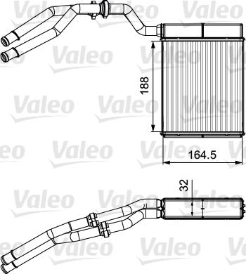 Valeo 811515 - Теплообмінник, опалення салону autozip.com.ua