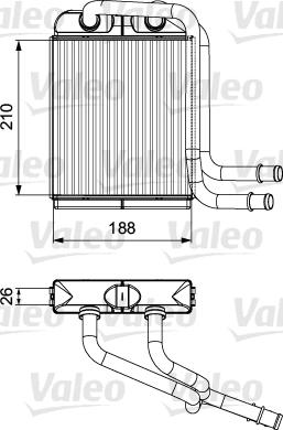 Valeo 811524 - Теплообмінник, опалення салону autozip.com.ua
