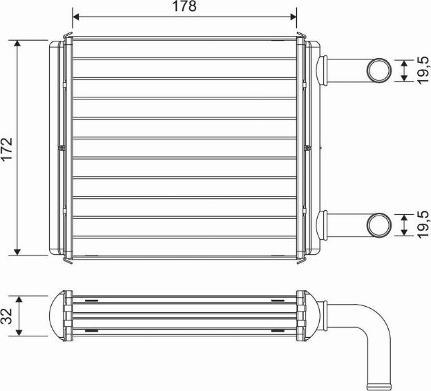 Valeo 811612 - Теплообмінник, опалення салону autozip.com.ua