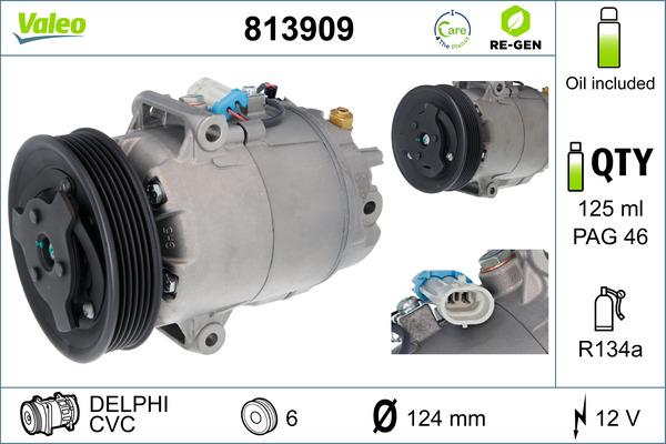 VALEO 813909 - Компресор, кондиціонер autozip.com.ua