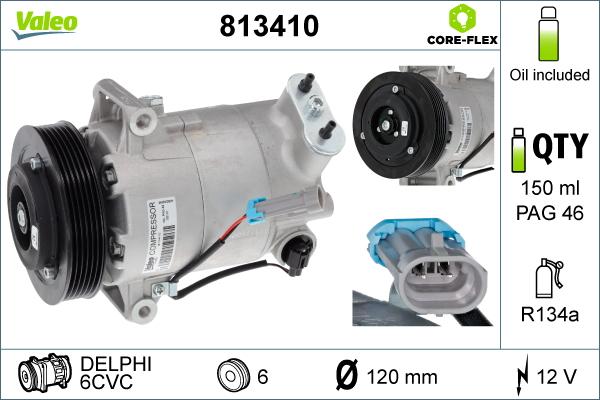 VALEO 813410 - Компресор, кондиціонер autozip.com.ua