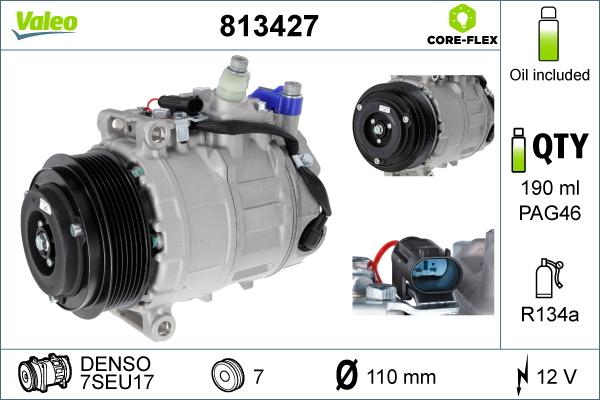 VALEO 813427 - Компресор, кондиціонер autozip.com.ua