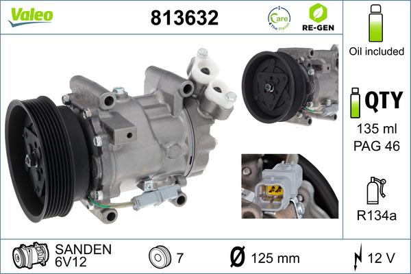 VALEO 813632 - Компресор, кондиціонер autozip.com.ua