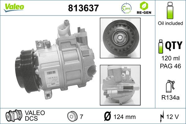 VALEO 813637 - Компресор, кондиціонер autozip.com.ua