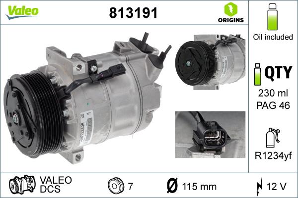 Valeo 813191 - Компресор, кондиціонер autozip.com.ua