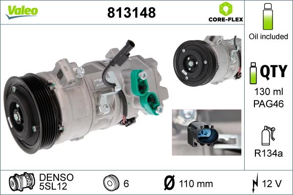 VALEO 813148 - Компресор, кондиціонер autozip.com.ua