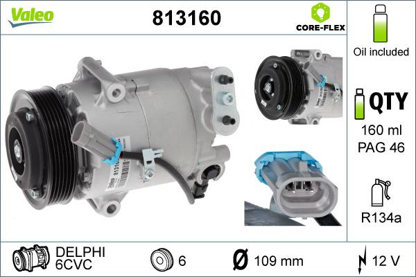 VALEO 813160 - Компресор, кондиціонер autozip.com.ua