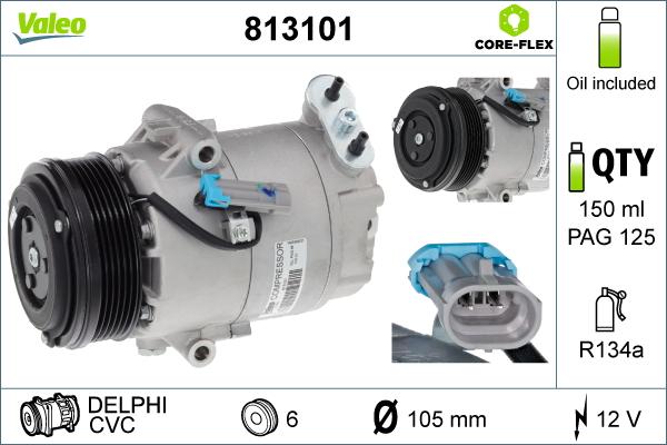 VALEO 813101 - Компресор, кондиціонер autozip.com.ua
