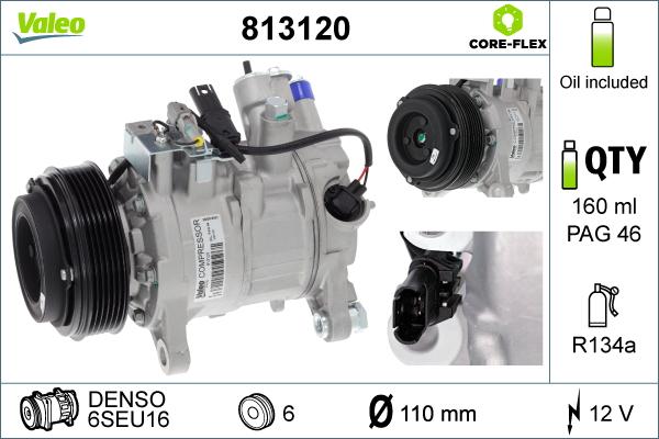 VALEO 813120 - Компресор, кондиціонер autozip.com.ua