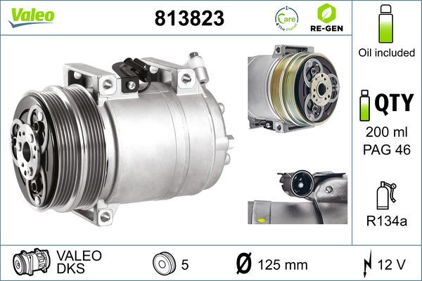 VALEO 813823 - Компресор, кондиціонер autozip.com.ua